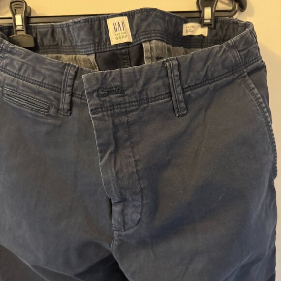 Gap Men's Navy Blue Khakis Chinos 34x32 Slim - Picture 3 of 4